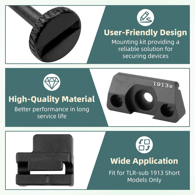 TLR 69322 Clamp Jaw Kit for Streamlight TLR-sub 1913 Short Models Only, Tactical Flashlight Clamp Kit Compatible With Streamlight Modes 69402, 69407, 69418, 69505, Black