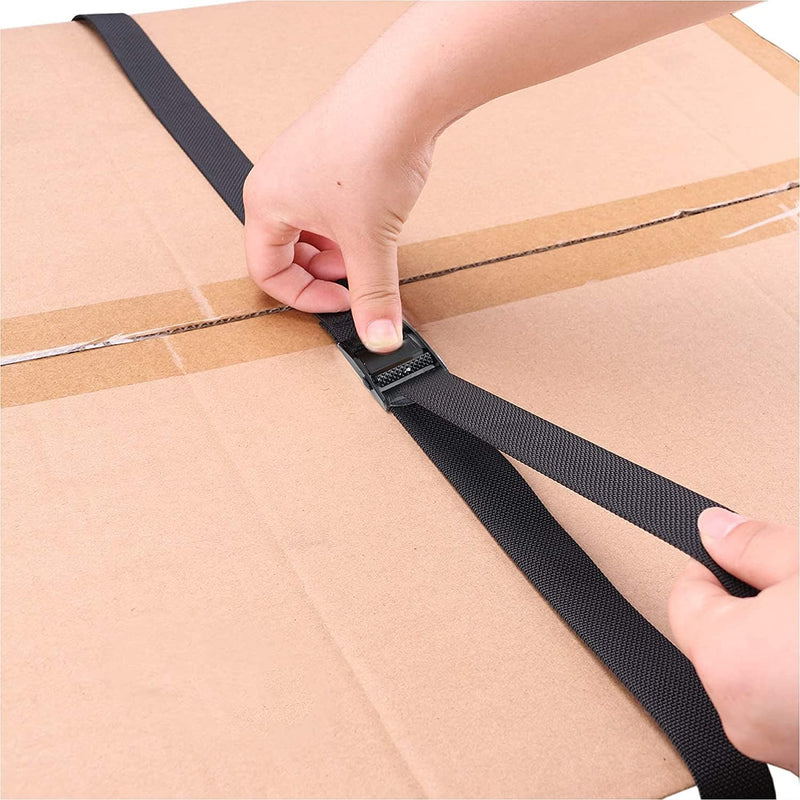 4 Pack Tie Down Strap,5ft x 1" Lashing Straps with Adjustable Buckle Heavy Duty Secure Straps up to 600 lbs for Cargo, Luggage, Bicycles, Motorcycles, Truck, SUV, Car Roof Rack, Canoe 5ft Black