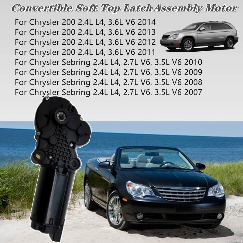 Convertible Latch Assembly Motor 68028392AA 68028392AB,Compatible with 2011-2014 Chrysler 200,2008-2014 Chrysler Sebring,2008-2010 Convertible