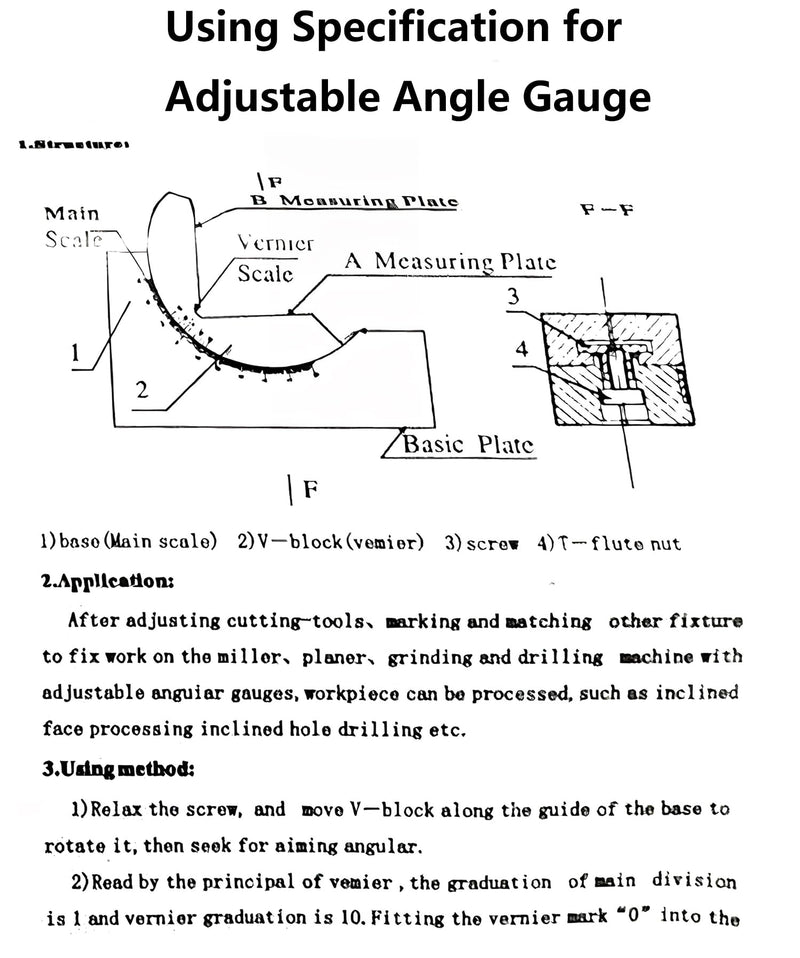 AP25 Adjustable Micro Angle Gauge High Precision Angle V Block 0-60° for Milling Lathe Machinist Tools