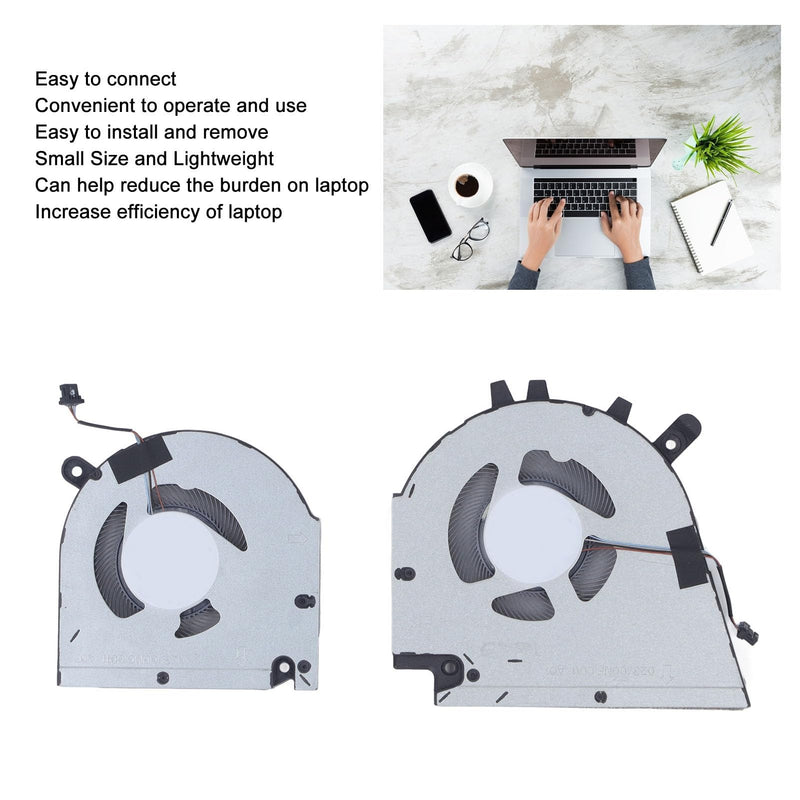 Sanpyl Laptop Cooling Fan for 15 7510 16 7610 Laptop, CPU GPU Cooling Fan, 4 Pin Power Connector Notebook Internal Cooling Fan (CPU GPU), Sanpylcr7p1yq8ke-13