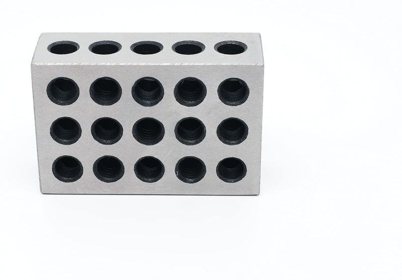 Pair 1" x 2" x 3" Precision Steel 1-2-3 123 Blocks 23 Holes 1" x 2" x 3"
