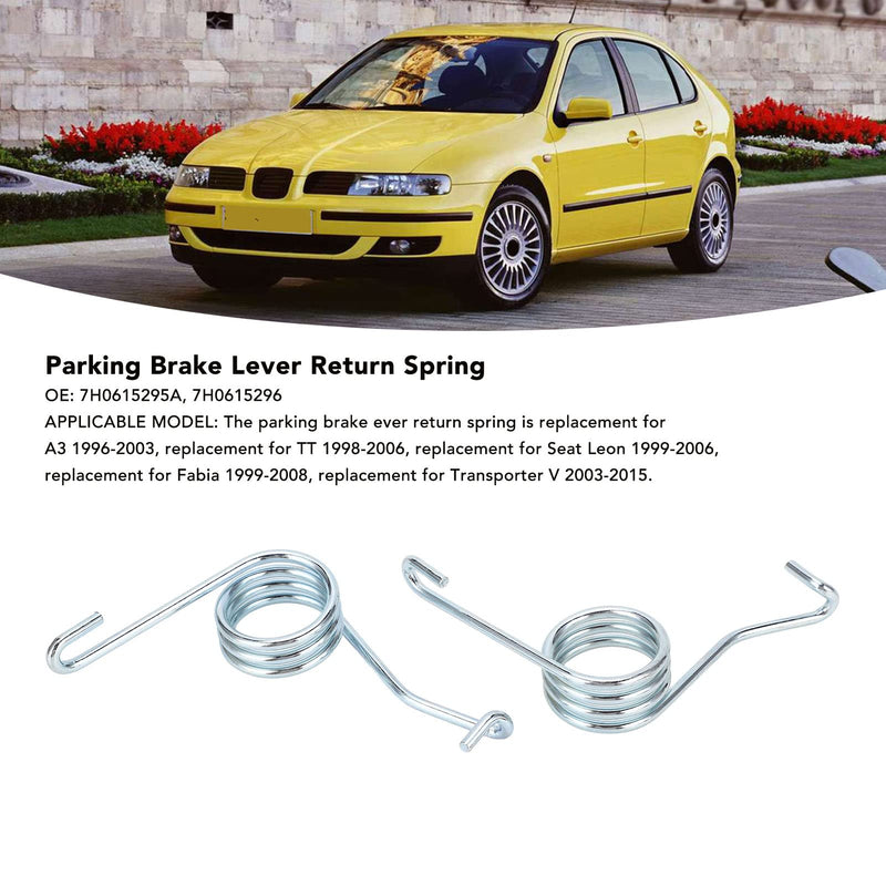 Aramox Rear Brake Caliper Return Springs, 2PCS Parking Brake Lever Return Spring 7H0615295A Metal Replacement for V 2003?2015, Brake Return Spring Tool