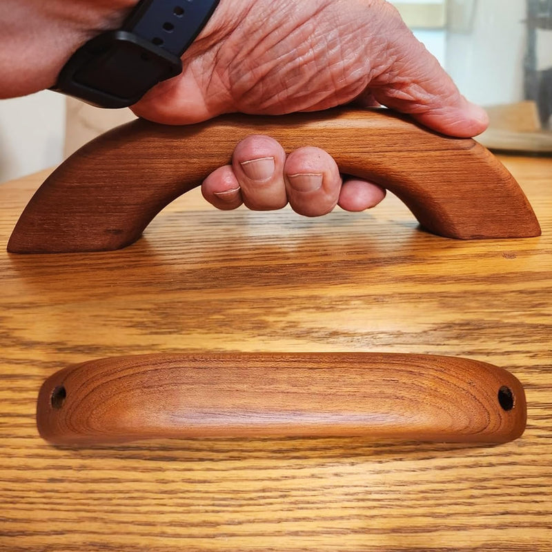 Teak Wood Handle Grab Handrail for Boat and RV 1