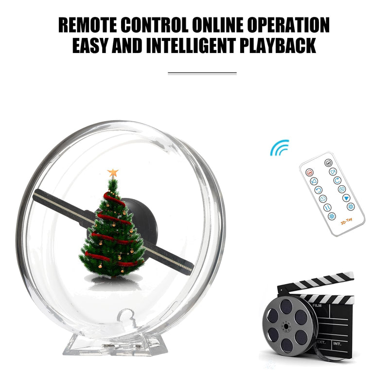 with Protective Cover, 4.7''Holographic Plug and Play LED Advertising Display, with Remote&Bluetooth&1500 Video Library, for Halloween,Christmas, Retail,Trade Show,Tabletop Promotion 4.7 inch