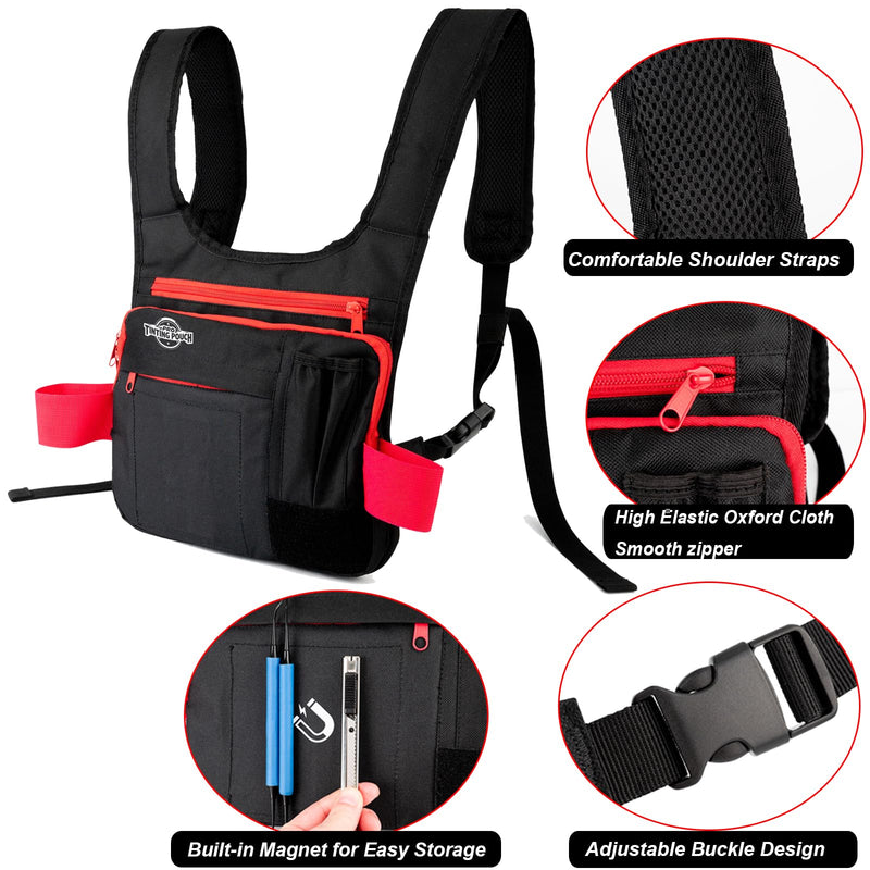 Gomake Car Wrapping Magnatic Tool Pouch with Adjustable Belt, Waterproof Oxford Tool Bag for Window Tint, Vinyl Wrap, Window Tint Tool Organizer