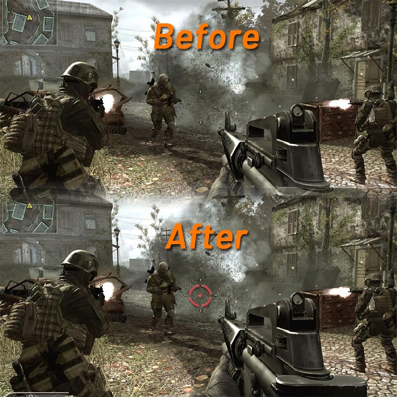 Transparent Clear FPS Aim Sight Assist Sticker - 2 Pack Games Fast Scope Monitor Decal No Scope TV Decal Shooting Target Stickers Decals for FPS Video Games TV Monitor and Mobile Phone (Dot + Cross) Dot + Cross