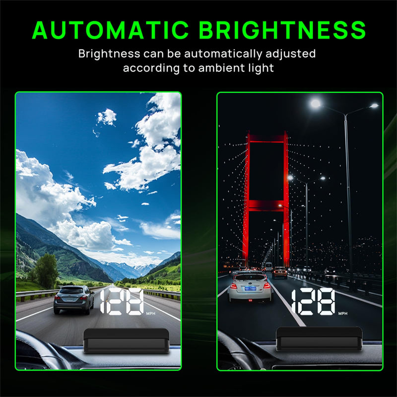Heads up Display for Cars,Car HUD,Head up Display for Car,Digital GPS HUD Speedometer,USB Cable Plug and Play,Automatic Brightness Adjustment,Large Font Display (K1-White) K1-White