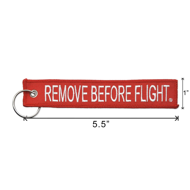Apex Imports AIXEPA 3x Remove Before Flight Red/White Key Chain 5.5" x 1" (3 Pack)