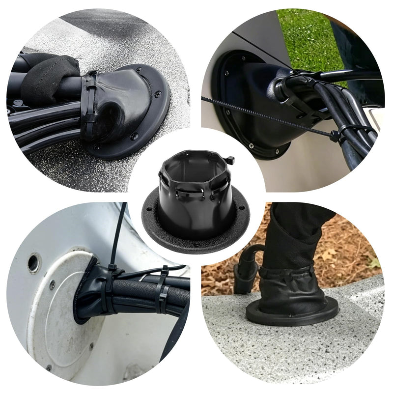 Boat Transom Boot for Diameter 4 2/5 Boat Transom Steering Wires Protection | Marine Cable Boot for Diameter 4 2/5 Boat Transom Steering Wires & Fuel Lines with Cable Tie