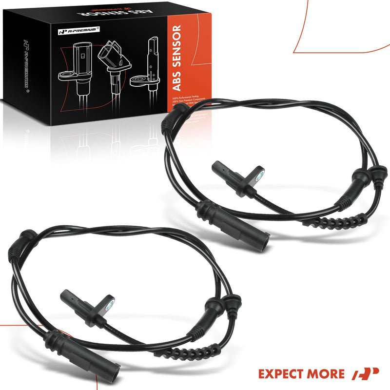 A-Premium ABS Wheel Speed Sensor Compatible with BMW Models - F25 X3 2011-2017, F26 X4 2015-2018, Sport Utility - Front Driver and Passenger Side, 2-PC Set, Replace# 34526869292, 34526788644
