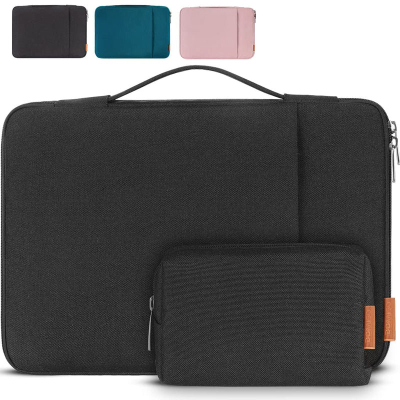 DOMISO 16 inch Laptop Sleeve Case Water Resistant Shockproof Protective Computer Bag for 16" Dell/HP Pavilion Envy/ThinkPad IdeaPad/ASUS Vivobook,Black Black