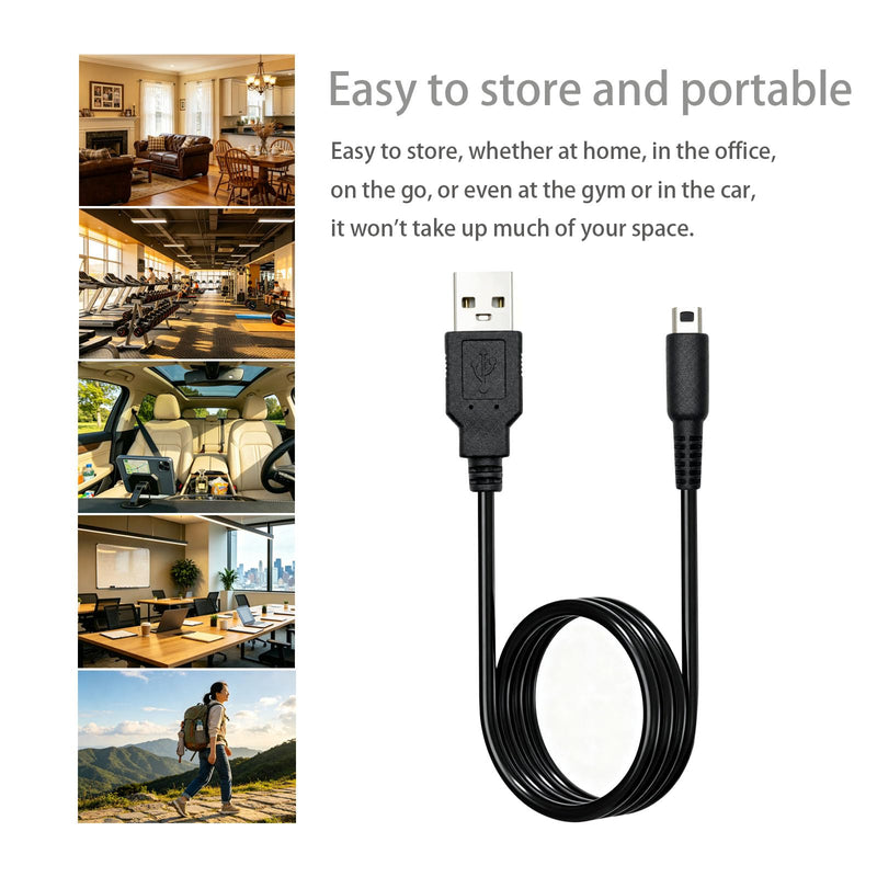 2-Pack 3.9FT USB Charging Cables Compatible withNintendo New 3DS XL/New 3DS/3DS XL/3DS/New 2DS XL/2DSXL/2DS/DSi/DSi XL Replacement Charging Cable