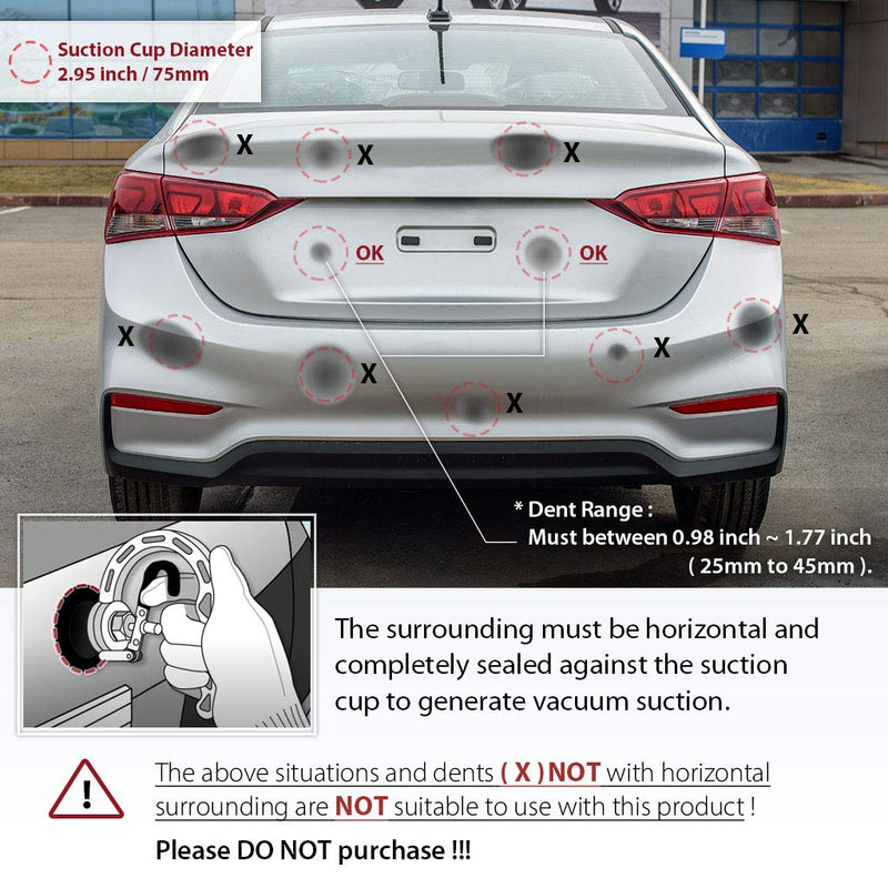 FIRSTINFO A1504A Powerful Suction Cup Aluminum Dent Puller-2.95 inch for Paintless Dent Removal 75mm