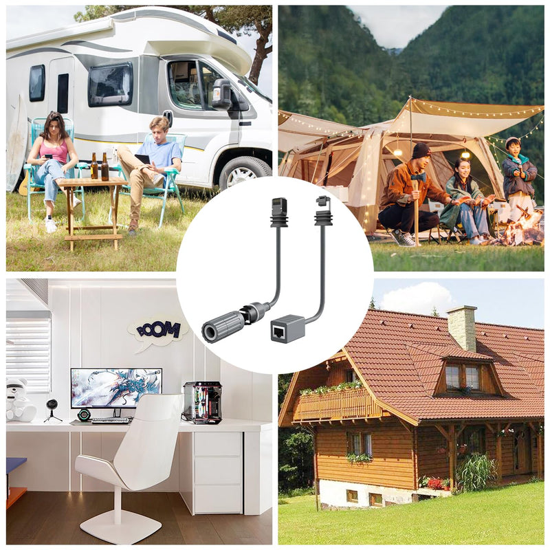 for Starlink Ethernet Adapter Gen 3/Mini, 1000 Mbps 11.8'' Starlink Cable SPX to RJ45 for Starlink V3 (Rev.4) Dish and Router Accessories, Cable Extension to Starlink Gen 3 for House/ Camping (BOTH) BOTH