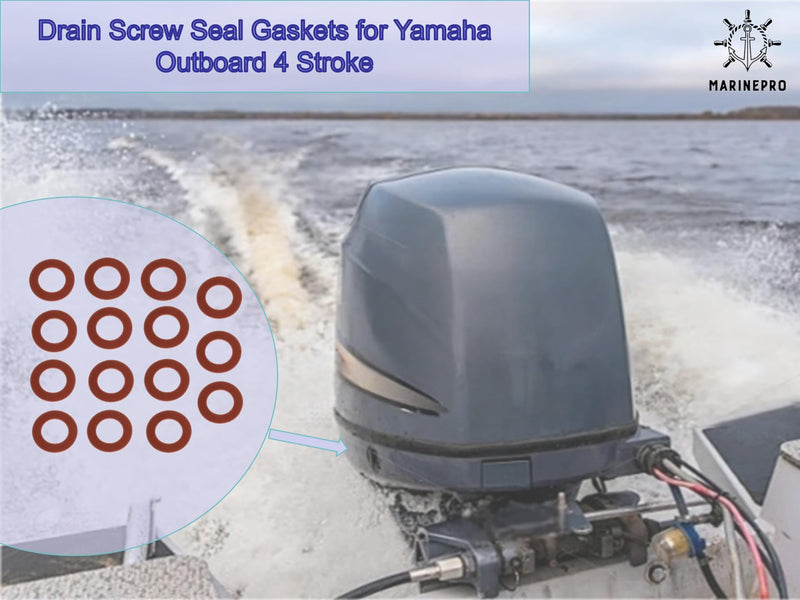 Drain Screw Seal Gaskets for Yamaha Outboard 4 Stroke，Outboard Lower Unit Seals Oil Drain Gaskets 90430-08021-00 90430-08003，Replacement Washer by KeeRoarin 90430-08801-00, 604-45342-00-00