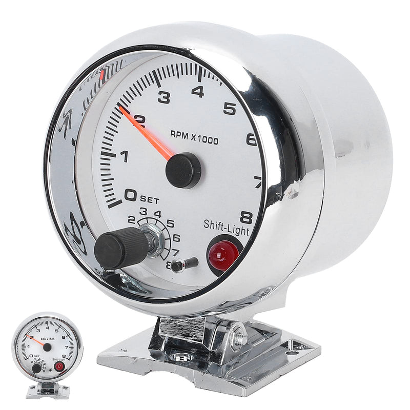  [AUSTRALIA] - Automotive Tachometer 3.75in Car Tachometer Gauge, 0-8000 RPM Tachometer Speedmeter with 7 Background for Most 4/6/8 Cylinder 12V Gasoline Powered Vehicles