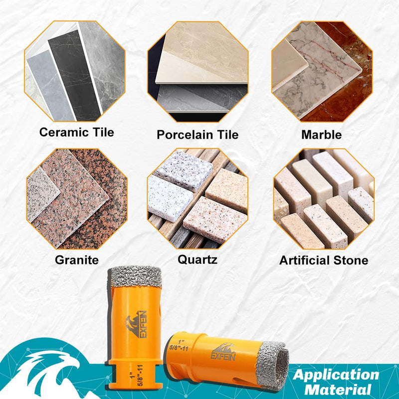 Diamond Core Drill Bit - 3" Tile Hole Saw for Porcelain Tile Ceramic Marble Granite 3"(75mm) 1