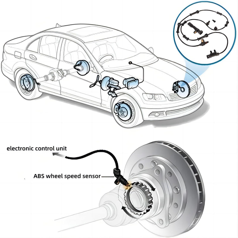ABS Wheel Speed Sensor - Front Rear Left Driver and Right Passenger Side ABS Wheel Speed Sensor Compatible for Jeep Wrangler 3.6L 2007-2017 Jeep Wrangler 3.8L 2007-2011 68003281AA 52125003AB+68003281AA(4PCS)