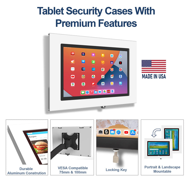 TABcare Locking Security Metal Case for Apple iPad 10 10.9" 2022, iPad 11" 2025 Tablet for Kiosk, POS, Store, Show Display (Black) Black iPad 10 10.9" iPad 11