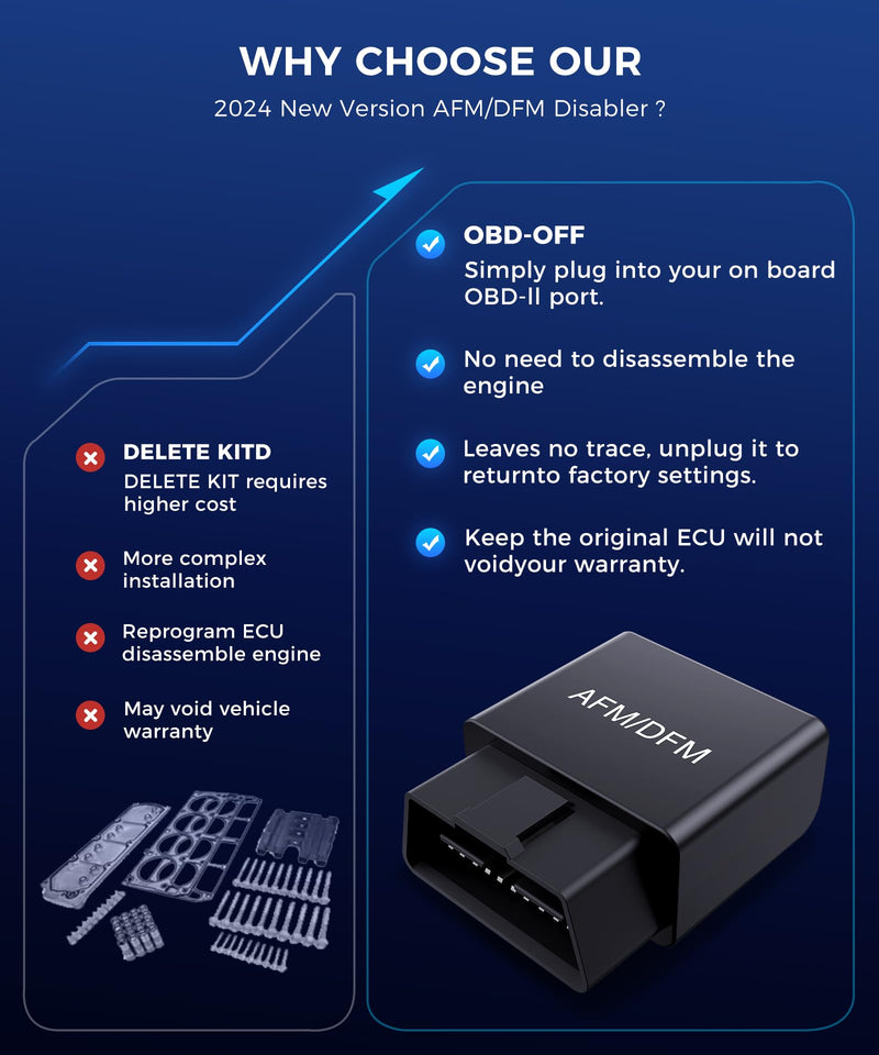 AFM/DFM Disabler for Enhanced Performance - Active Fuel Management Disable Device Compatible with V6 & V8 GM Motors