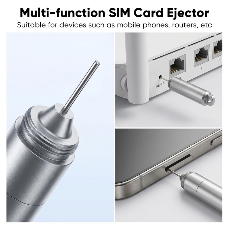 Multi-Function SIM Card Eject Pin with Cleaning Brush | Portable Phone SIM Tray Opener, Dust Cleaner，Parcel Opener Tool, Universal for Smartphones / Pad and Tablet