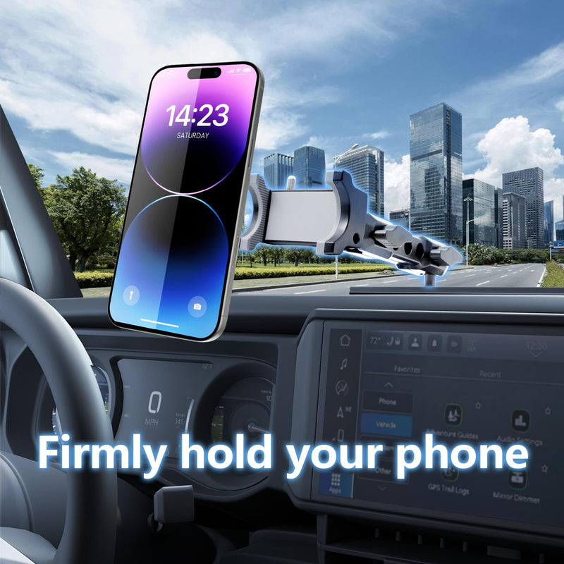 for Jeep 2024 2025 Wrangler JL JLU JT 4XE Phone Mount - Dashboard Phone Holder for Jeep Wrangler Gladiator 2/4 Door Accessories, with The Strongest Holder (NOT for 1945-2023 JL JT) Mechanical