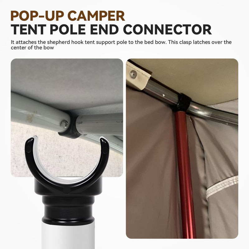 2 Pcs Pop Up Camper Bed Support Clasp,Tent Support Clasp Pop-up Camper Fits Coleman Fleetwood 4757-4301 2