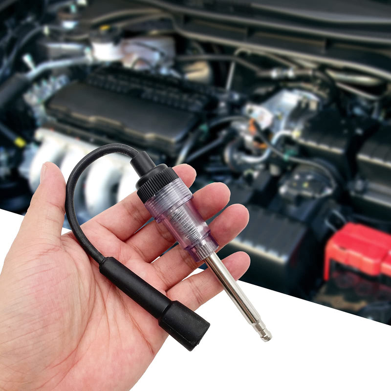 2PCS Spark Plug Tester, Engine Ignition Coil Tester Straight Boot Ignition Test Spark Plug Light Checker Automotive Spark Tester for Automotive Car Lawnmower Internal External Engine 2pcs