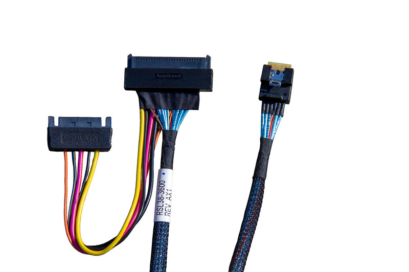 𝐃𝐢𝐋𝐢𝐧𝐤𝐞𝐫 PCIe Gen4 𝐒𝐥𝐢𝐦𝐒𝐀𝐒 4X to 𝐔.𝟐 𝐍𝐕𝐌𝐞 Adapter,𝐒𝐅𝐅-𝟖𝟔𝟓𝟒 38P to 𝐒𝐅𝐅-𝟖𝟔𝟑𝟗 68P Cable with Power, 75CM