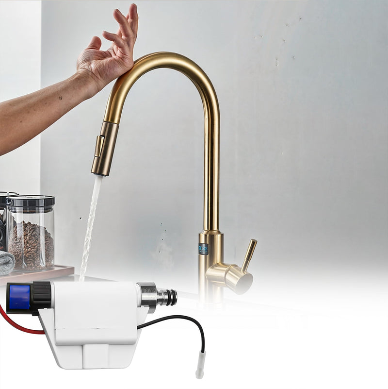 Touch Controller Accessories Induction Sensor Replacement Part with Battery Holder with Signal line (No Battery Included) for Smart LED Waterfall Kitchen Faucet Mixer Tap with Temperature Display