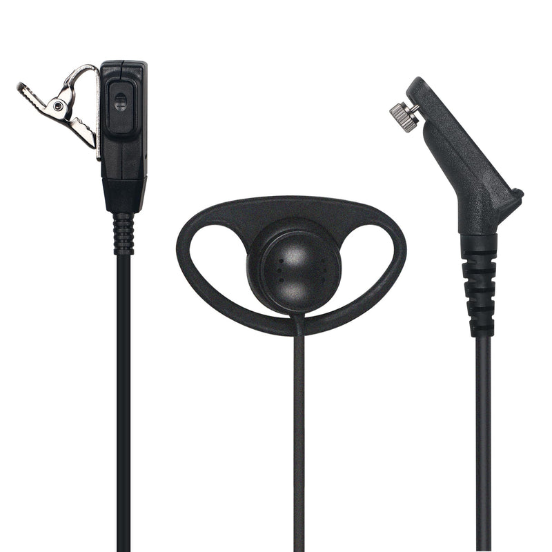 APX 6000 Earpiece for Motorola Radios, 1 Pack D-Shape Two Way Radio Headset | Walkie Talkies Ear Piece with PTT Mic Multi-Pin Connector for APX 8000 7000 4000 XPR 7550e 7350e D Shape
