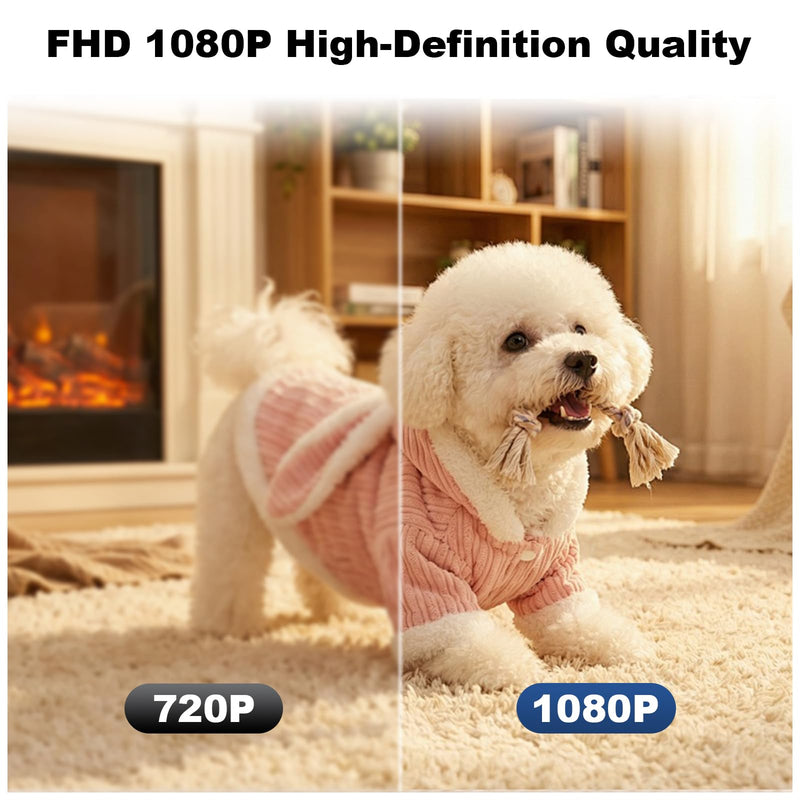 2.4G/5G WiFi Camera with Type-C Charger, 1080P HD Indoor Camera with Motion Detection, Plug-in Mini Cam for Home and Pet Care