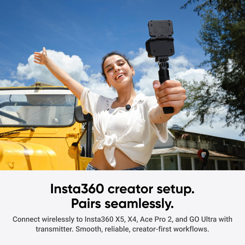 Insta360 Mic Air (1 TX + 1 RX), Noise Cancelling, 300m Range, Wireless Microphone for USB-C iPhone/Android/PC/Mac, Vlog, Streaming Mic Air (1 TX + 1 RX)