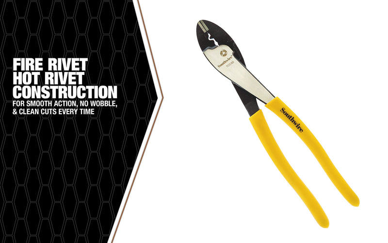 Southwire TCC9D 9-Inch Terminal Crimper/Cutter with Dipped Handles One Size