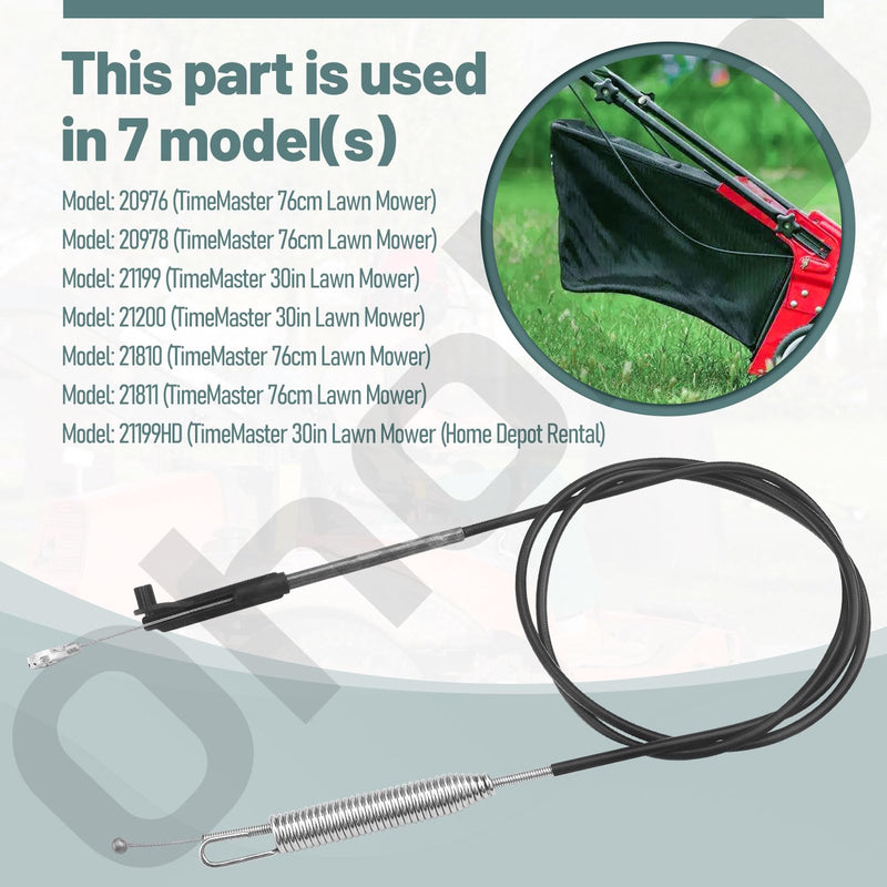 133-1998 Brake Cable for Toro 30" TimeMaster Lawn Mowers, Fits 20976, 20978, 21199, 21199HD, 21200, 21810, 21811 Model