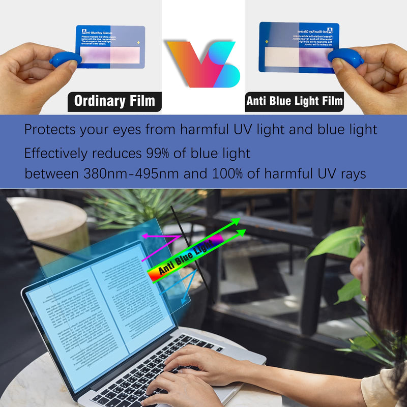 2 Pack Anti Blue Light Screen Protector for HP Laptop 15 .6" HP 15/HP Pavilion/HP ENVY X360/HP EliteBook/HP ProBook/HP Chromebook/HP ZBook/HP Victus/HP OMEN 15.6-Inch Laptop.Blue Light Blocking 15.6"Anti Blue Light 16:9