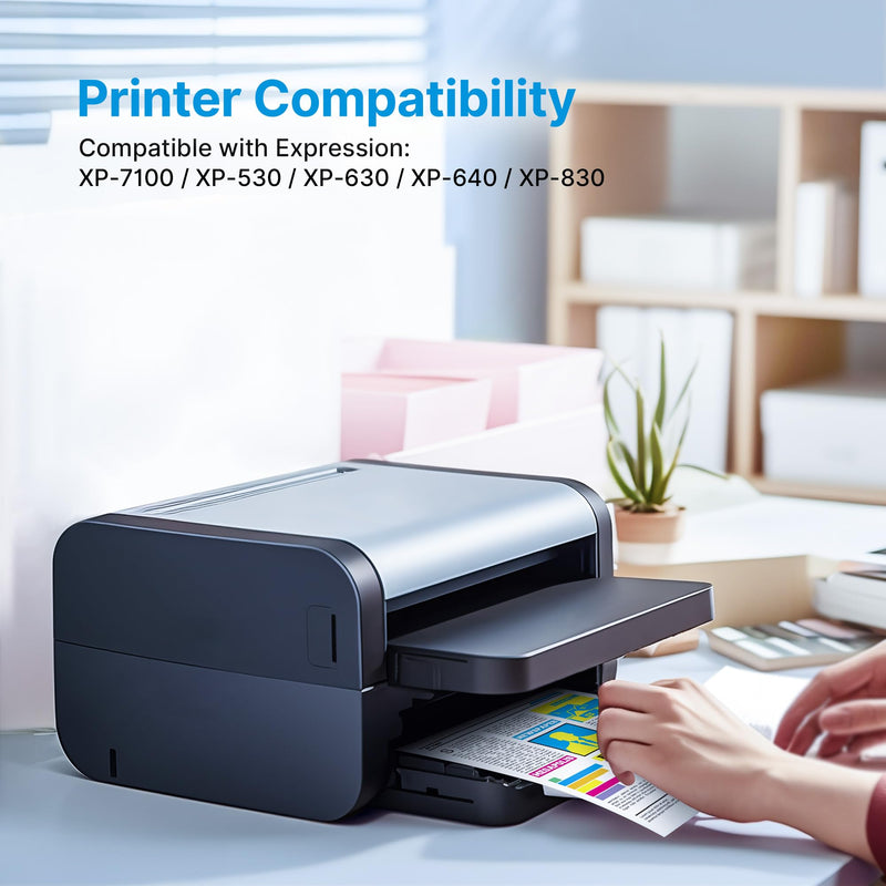 Uniwork Remanufactured Replacement for Epson 410XL Ink Cartridges 5 Pack | Replacement for Epson 410 Ink Cartridges Use for Expression XP-830 XP-640 XP-7100 XP-630 XP-530 XP-635 (Latest Upgraded Chip)