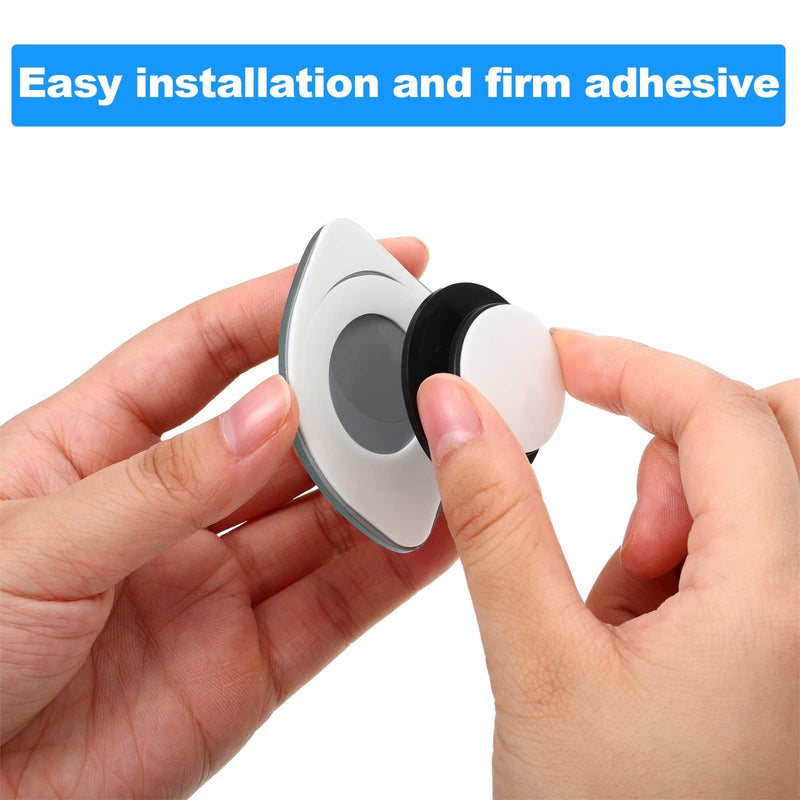 4 Pieces Fan-Shaped Automobile Rear Blind Spot Mirror, 360 Degree Rotating Design, Automobile Side Wide Angle Safety Convex Rearview for Car Truck Van (Natural Mirror Color)
