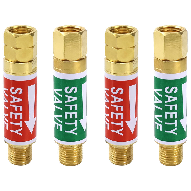 Oxygen and Acetylene Flashback Arrestors Set 2-Set Regulator End 9/16-18 Threads B Size G-2 Set