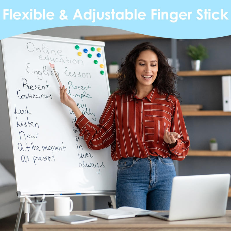 Hianjoo 6 PCS Mini Retractable Finger Pointer Stick, Vibrant Color Extendable Teaching Pointer, Portable Telescopic Classroom Pointer for Teacher Presentation, Whiteboard, Museum Explanation