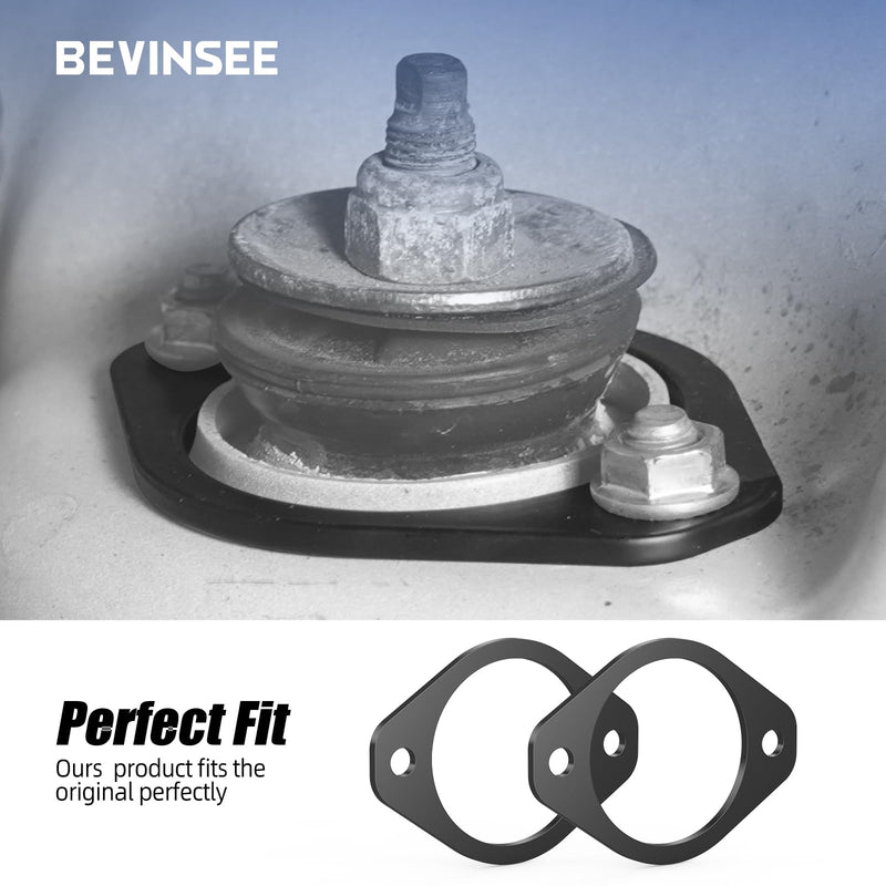 Bevinsee Rear Strut Tower Shock Mount Compatible with BMW E46 E30 E36 Z3 Z4 33526772864 Heavy Duty Reinforcement Plate Set E46 Accessories