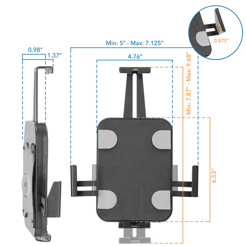 Mount-It! Anti-Theft Tablet Wall Mount | Universal Fit Tablet Kiosk Compatible with 7.9" to 11" Ipad and Samsung Tablets | Wall Mounted Secure Kiosk, Black