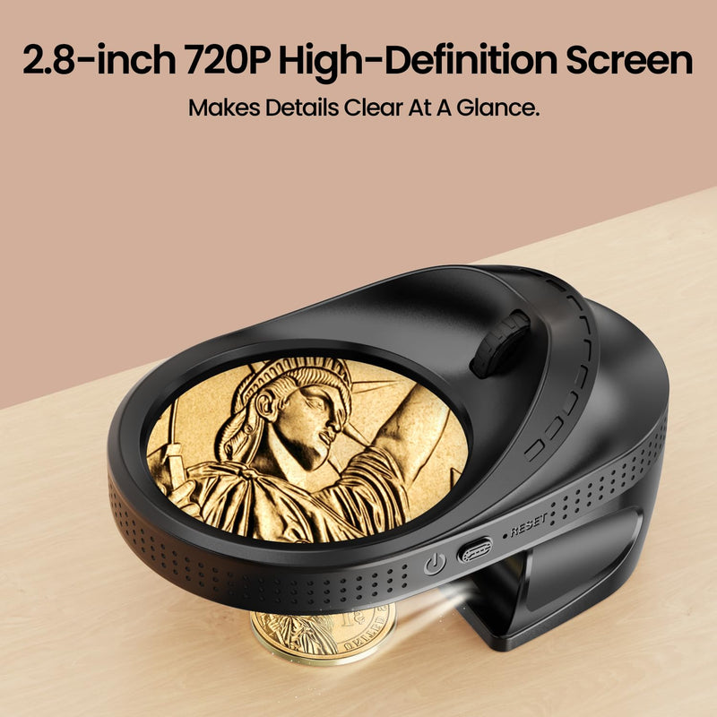 IMICHI Coin Digital Microscope HD 2.8-inch Screen, 32G Storage 500X Magnification, 3-Hour Battery Life, Easy Carry-Ideal for Coin Collectors and Nature Enthusiasts