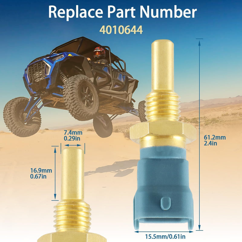 Temp Switch Water Temp Sensor - Compatible with Polaris Sportsman 570 700 800 EFI, Ranger 500 570 700 800 900, RZR 4 S 800 XP 900 570 Scrambler 850 XP 100 ACE 500 570 900