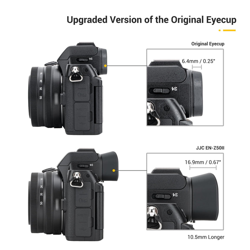 Extended Z50II Z50 II Eyecup Eyepiece Eye Cup Piece Viewfinder (Not Fit Z50 | Soft Silicone, Eyeshade Cover Protector for Nikon Z50 II Eyepiece, with Double-Layer Hollow Cushion Design