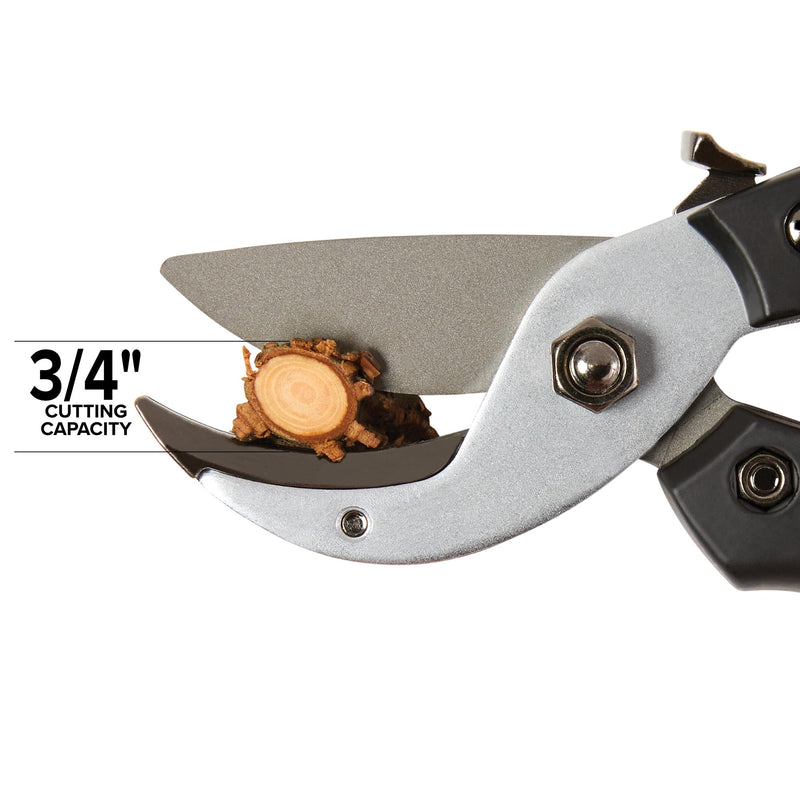 Jameson Anvil Pruning Shears – Heavy-Duty Professional Grade Pruner, 3/4” Cutting Capacity, Non-Stick Coating, Ergonomic Grip, Durable Aluminum Frame for Precision and Long-Lasting Performance