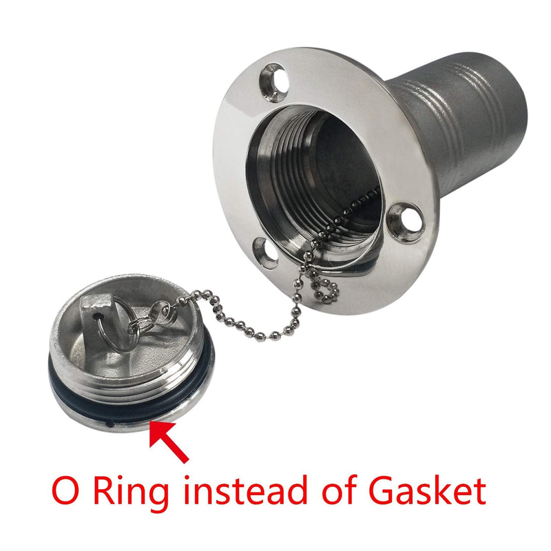 NRC&XRC 2INCH(50mm) Boat DEO Deck Fill/Filler with Keyless Cap Marine 316 Stainless Steel Hardware for Boat Yacht Caravan
