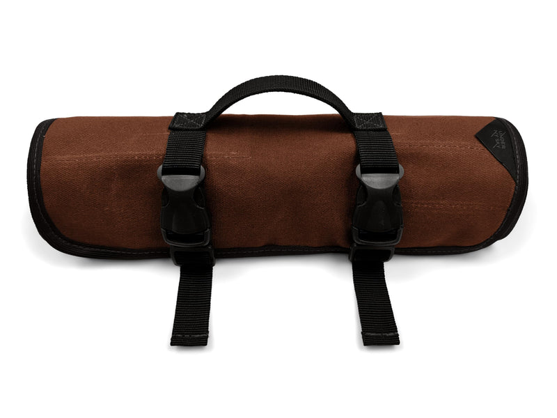 Under NY Sky Tool Roll Organizer, 24 Pockets, Waxed Canvas, Heavy-Duty Wrench Bag, Portable Hand Tool Pouch for Mechanics, Electricians, and Hand Tools - Brown 24 Slots Brown