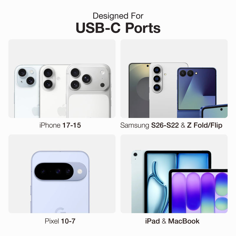 AMAZINGthing for iPhone 17-15, Samsung S26-S22, iPad [Thunder PRO 60W USB-C Adapter] USB-C to 3.5mm Audio Adapter, 24bit/96KHz Hi-Res Sound, 60W PD Fast Charging, in-Line Control